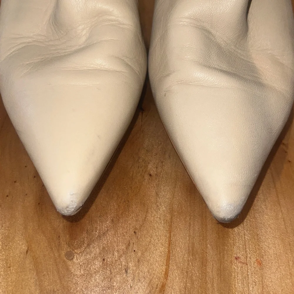 Zara Cream Knee-High Boots - Picture 2 of 4